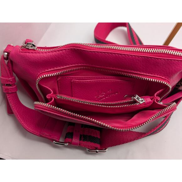 Desigual Pink Faux Leather Crossbody Shoulder Bag with Tassel Charm & Studs - Picture 4 of 9
